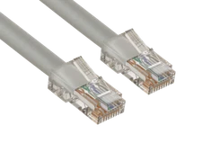 10ft Cat6 UTP Non-Booted Ethernet Network Patch Cable 24AWG Bare Copper, Gray