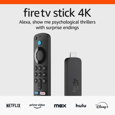 Amazon Fire 4K Micro-USB TV Stick - Black