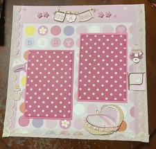 Baby Girl-12 x 12 premade scrapbook page