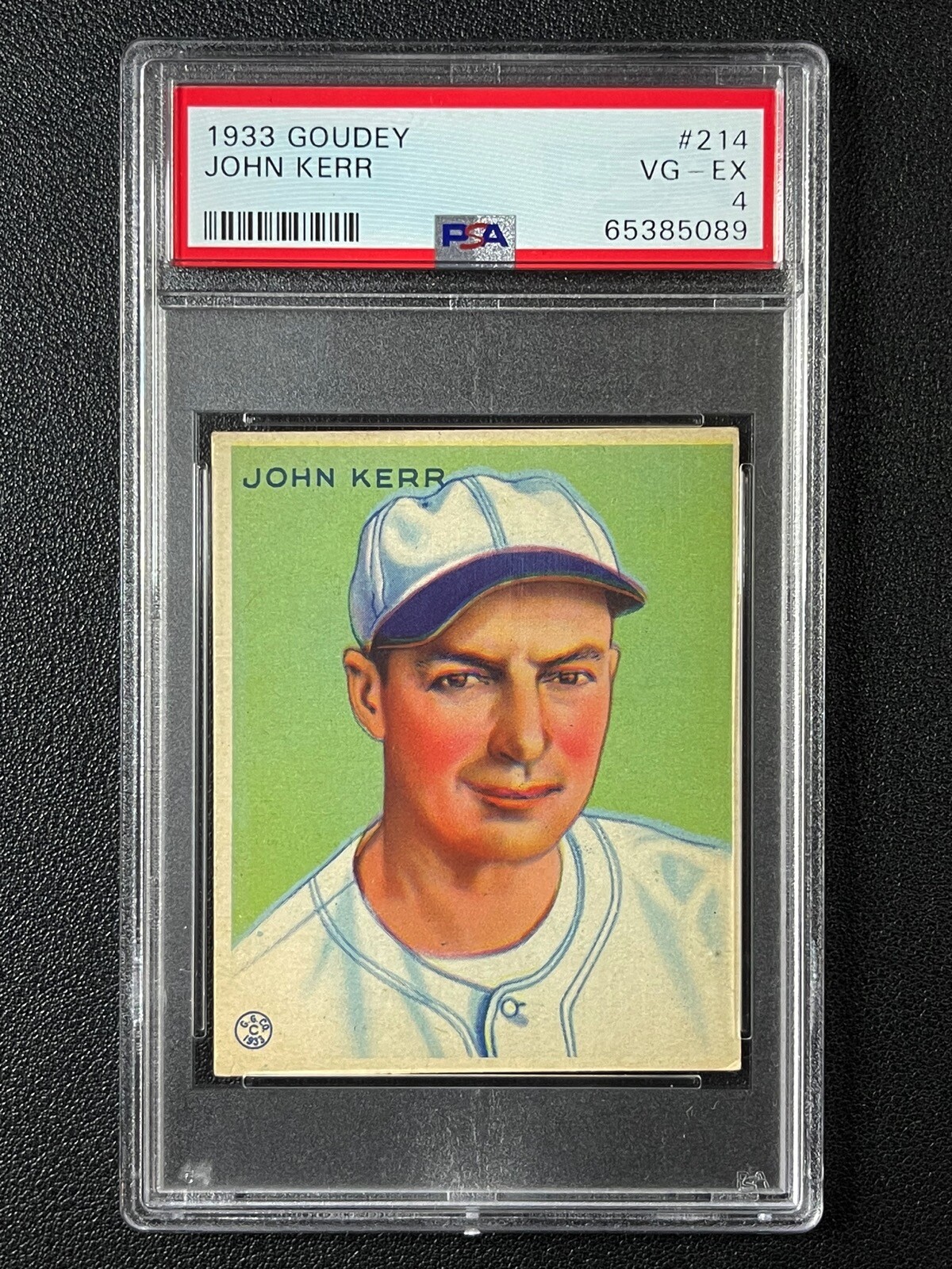 1933 GOUDEY BASEBALL SETBREAK PSA 4 JOHN KERR #214 5089