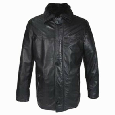 Men's New Genuine Black Lambskin Dress/ Casual style coat