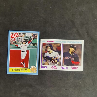 2018 Mookie Betts Topps Throwback Thursday #245 Rocky AL MVP Award Winners.