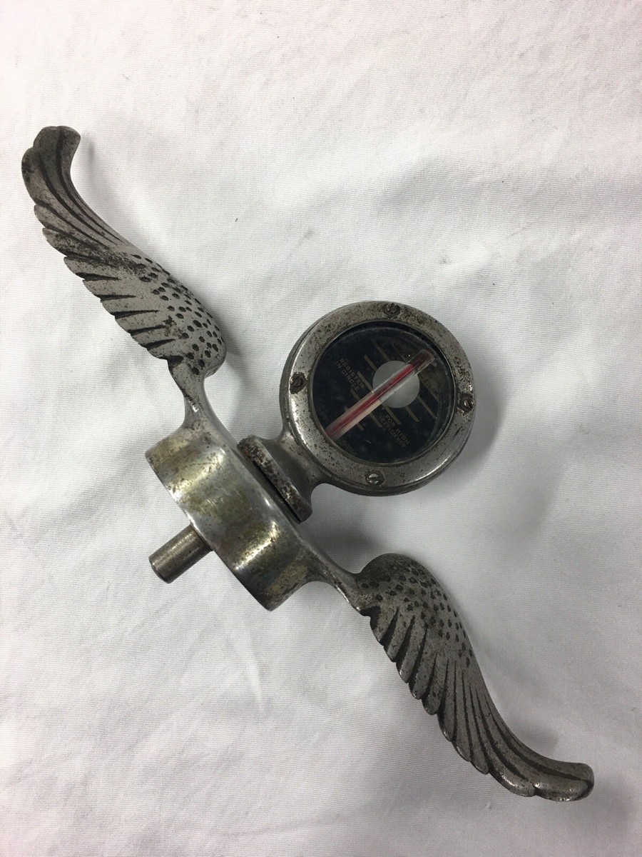 Vintage BOYCE MOTO METER Radiator Winged Cap Thermometer | eBay
