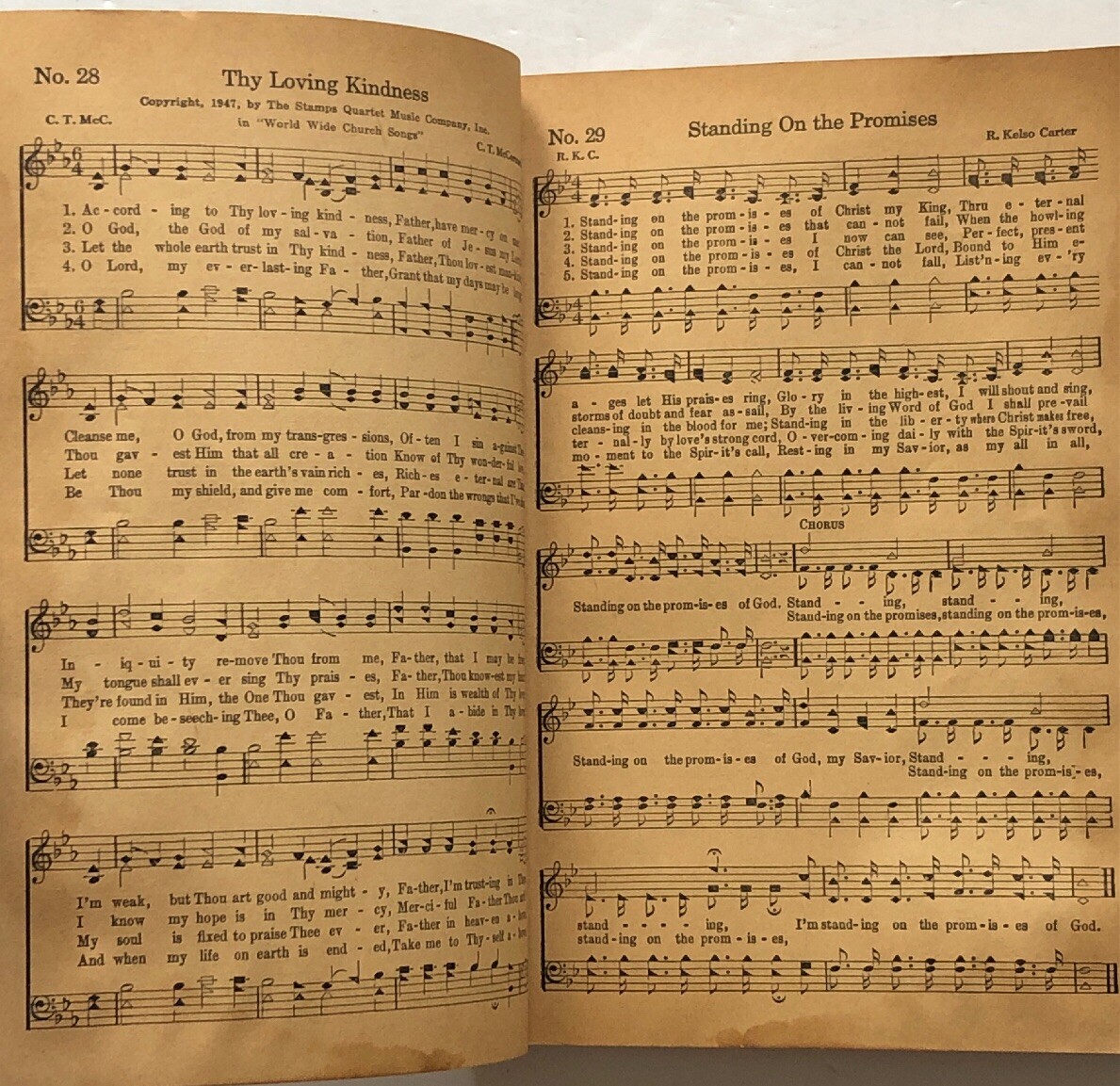 World Wide Church Songs, 1947, Stamps Quartet Music Co. eBay