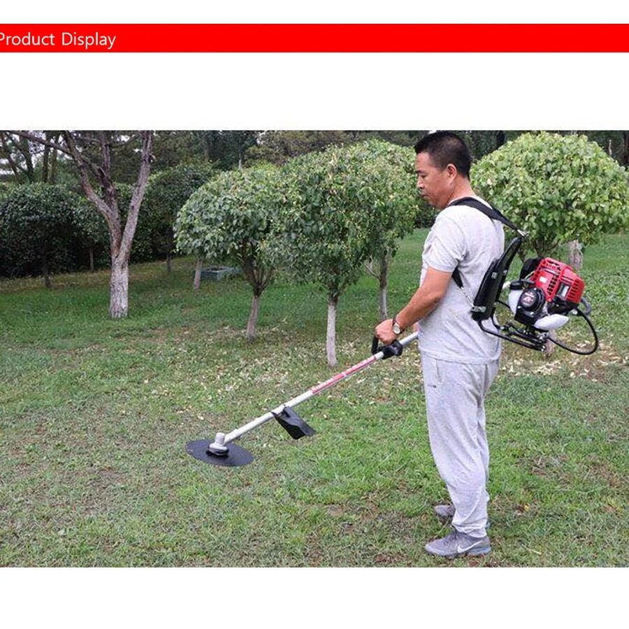Backpack 4 Strokes Weed Wacker Trimmer Edger Lawn Rotary Scissors 2 poles GX50 - Image 3 of 4