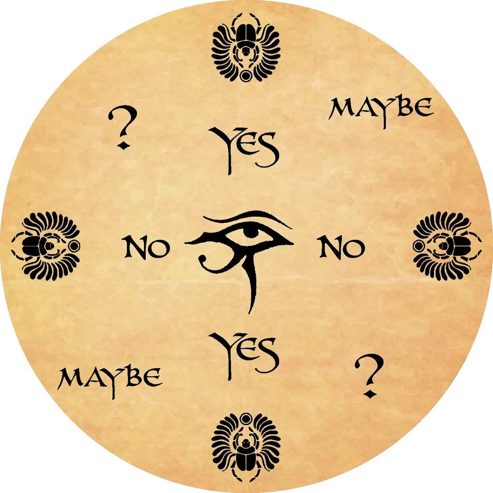 5" Pendulum Board - Dowsing Divination Message Board "Eye of Horus(Sand)"