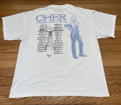 Vtg Y2K 2003 Cher Living Proof Farewell Tour T-Shirt Size XL | eBay