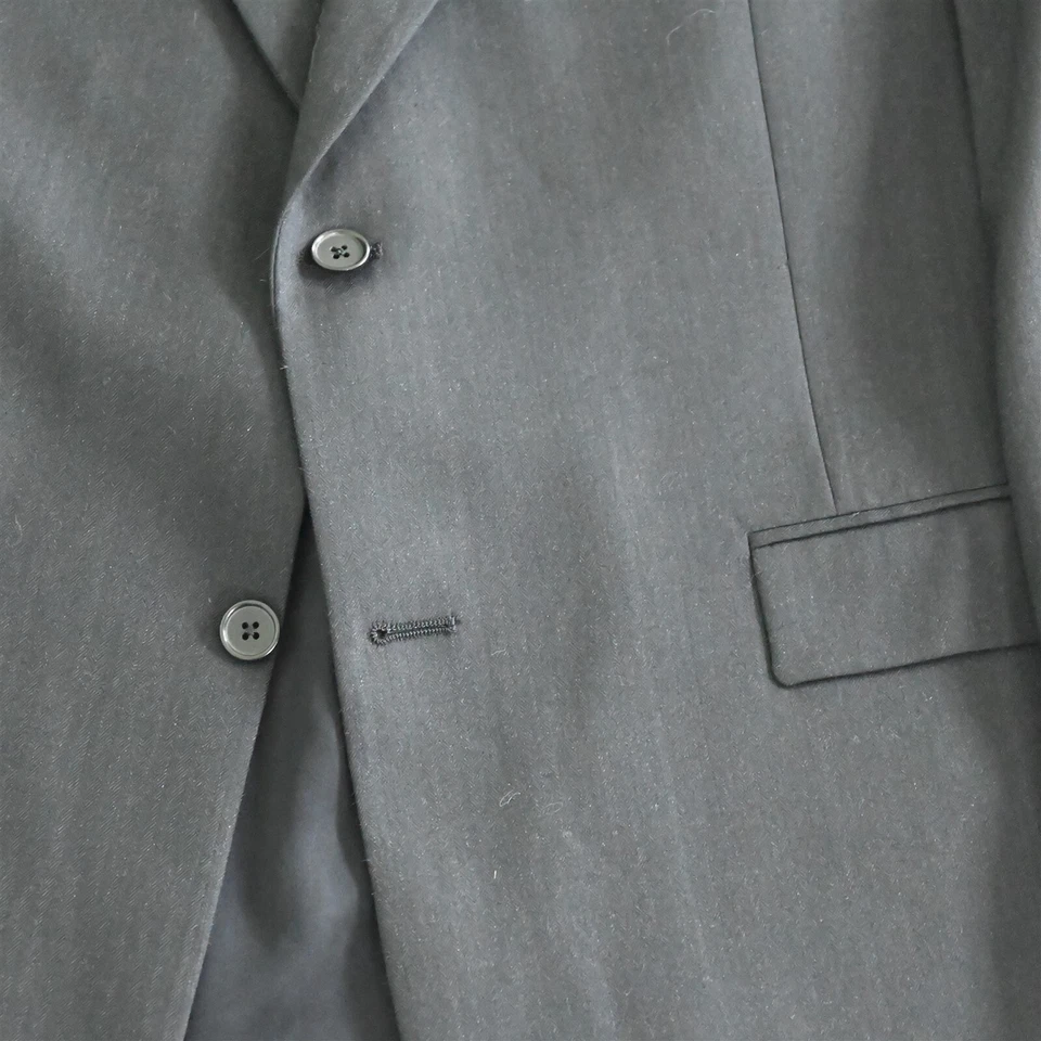 Blazer Abrigo Deportivo Chaqueta Austin Reed 46L Negro Lana Espiga Hecho en EE. UU. Foto 3 de 4