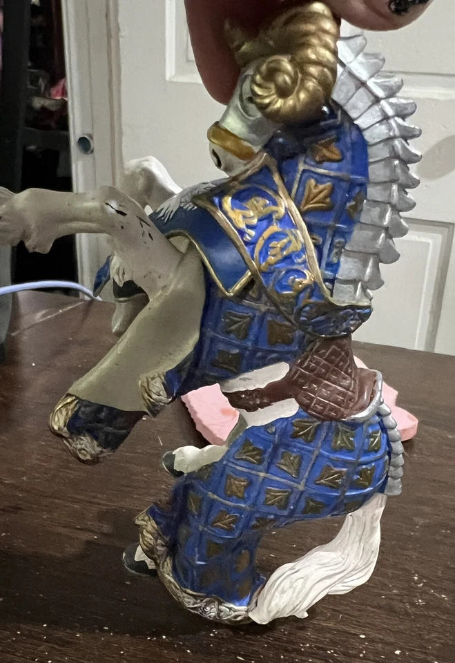 Papo Caballeros Medievales Azul Príncipe Phillips Caballo Figura Figura Juguete Vestido Completo Foto 4 de 4