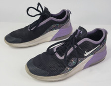 Nike Air Max Motion 2 Print Girls Running Shoes Purple/Black Size 6Y Womens 7.5