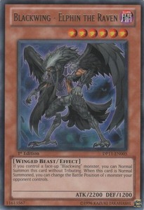 Blackwing - Elphin the Raven - DP11-EN005 - Rare - 1st Edition x3 - Lightly Play