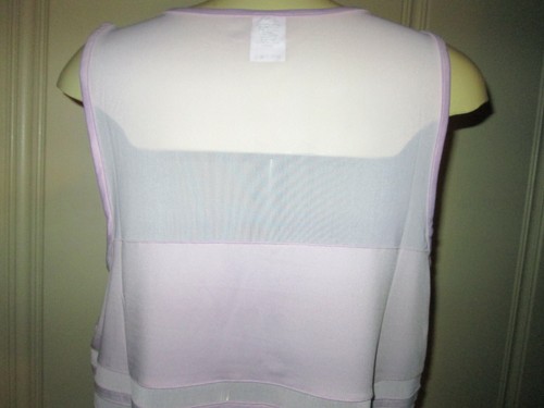 C& C California ladies' summer athletic top-size L -NWT-lilac & mesh-pretty - Picture 5 of 6