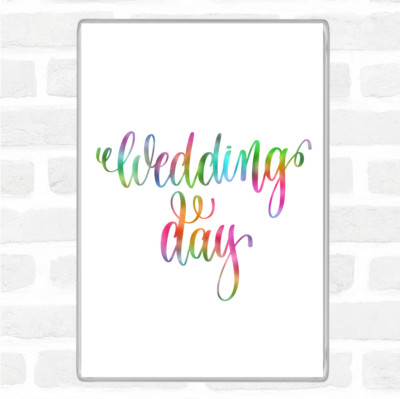 Hochzeitstag Regenbogen Zitat Jumbo Kühlschrankmagnet
