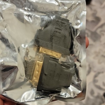 HD15 VGA Male to HDMI Adapter TA0836-2P Black Gold DVI Adapter 1:1