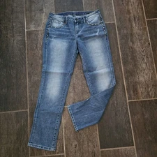 Womens JAG Jeans size 4 mid-ris relaxed boyfriend stretch blue  denim(31.5x30.5)