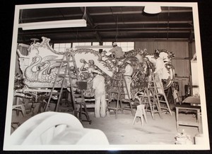 Disneyland 1955 PHOTO Mickey Mouse Club Circus Swan Bandwagon Disney Restoration
