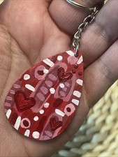 Love Themed Teardrop Keychain