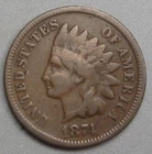 VG 1874 Indian Head Penny. #83 z