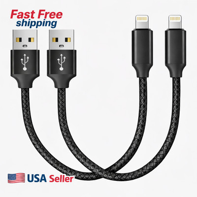 Apple Iphone Lightning USB Cable Mfi Certified New 6 Feet Fast Charge 2 Pack