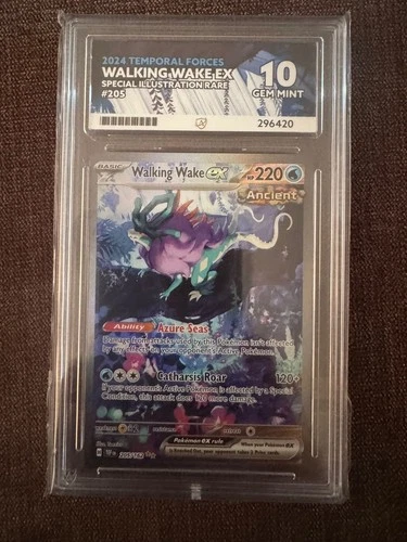 Walking Wake ex 205/162 Sv05: Temporal Forces Holo ACE 10 PERFECT SUBGRADES