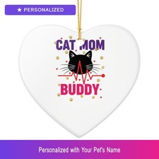 Custom Pet Memorial Ornament Personalized Heart Shaped Pet Lover Gift