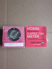 1x Vintage Hobbs Elapsed Time Panel Round Meter New Hours NOS #23545