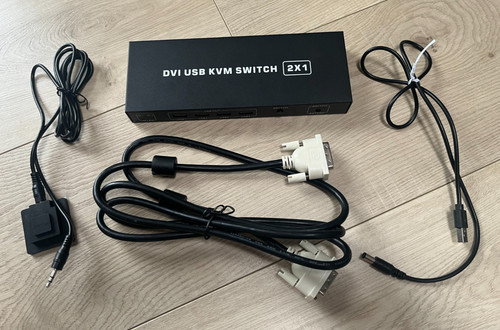 4K DVI KVM Switch with extra DVI cable - Works Great