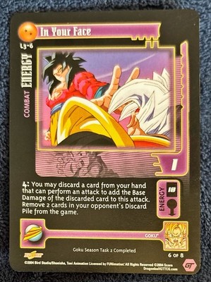 DBGT TCG IN YOUR FACE L3-6 PROMO NON-FOIL SS4 GOKU SEASON LIMITED
