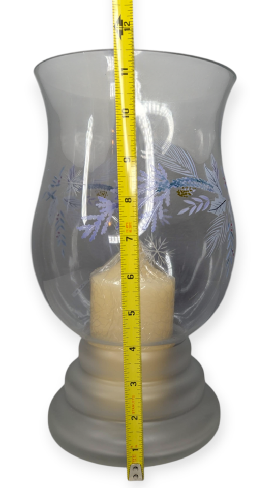 Bougeoir En Verre Et Métal Doré Pfaltzgraff – Fabrication Chine – Très Bon état