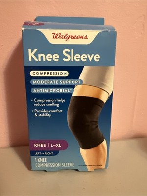 Walgreens~Moderate Support Compression Knee  Sleeve~Size L/XL~Fits Left Or Right