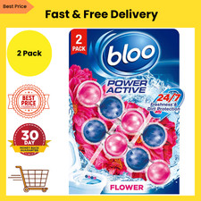 Image of Bloo Power Active Toilet Rim Block, Fresh Flowers, 2 x 50g