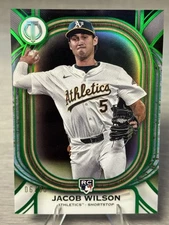 🔥⚾️JACOB WILSON 2025 Topps Tribute Green Holo Foil RC /99 #A's PHENOM!!!⚾️🔥