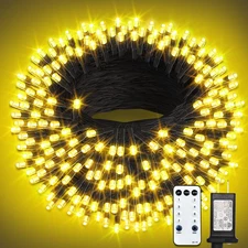 300 LED String Lights Outdoor, 100FT Warm White Christmas Lights for outside wit