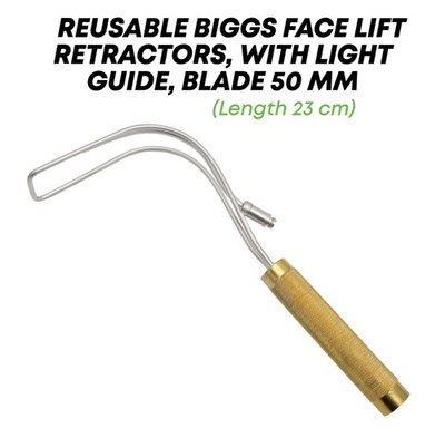 Face Lift Retractor with Light Guide blade 50 mm length 23 Surgical Instrument