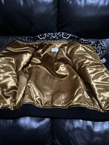 RHUDE Paisley Black Bomber Jacket image 4