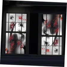 2PCS Halloween Giant Window Decorations Door Cover, Window Clings Poster