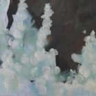 Original Bear Painting Catching Salmon Wildlife Art 12x12 Acrylic Lodge Decor — photo 3