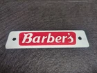 Vintage Barber's Dairy Milk Porcelain Milk Crate Tag/Sign