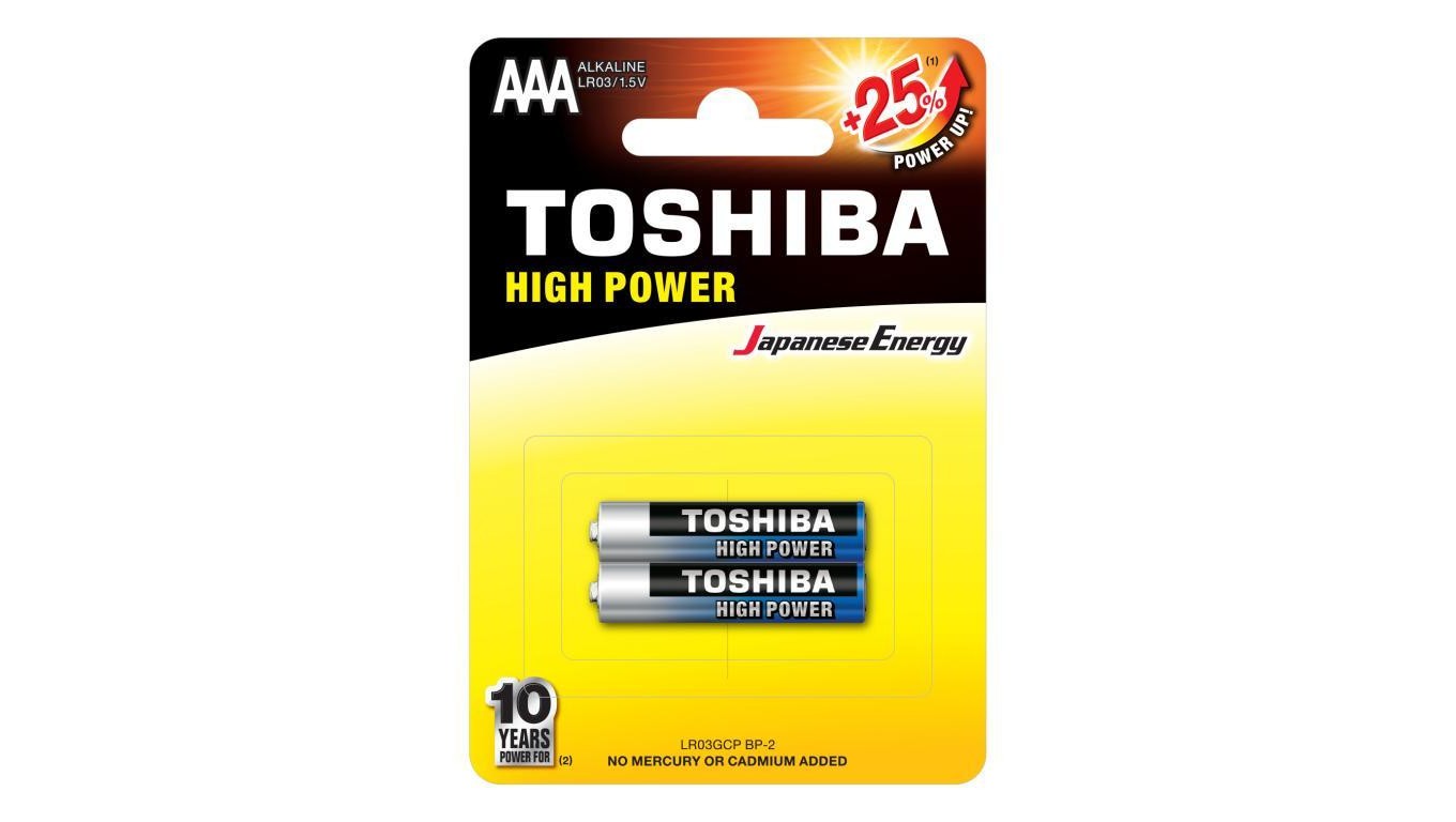 4904530592591 Bateria alkaliczna LR03 AAA 15V HIGH POWER 2szt TOSHIBA 2690₽