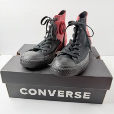 Converse Chuck Taylor All Star High Top Sneakers Black/Red Seek Peace