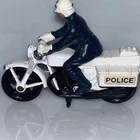 Matchbox Lesney Superfast 33 Police Motorcycle in white black  engine