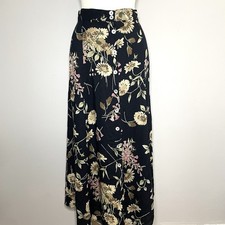 Tr s Paquette Woman Vintage Floral Button Front Maxi Skirt