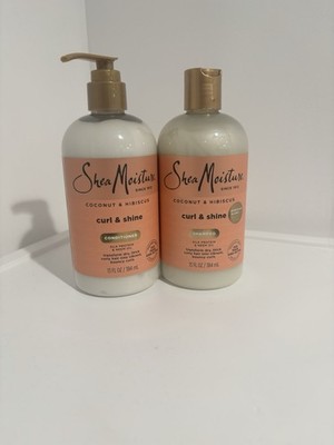 SheaMoisture Coconut & Hibiscus Curl & Shine Shampoo + Conditioner Set 13oz NEW