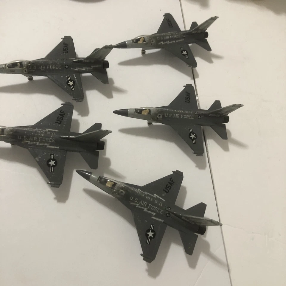 Vintage U.S.Air Force F16 Fighting Falcons HM-16 6” DieCast Airplanes Lot Of 5 - Image 3 of 4