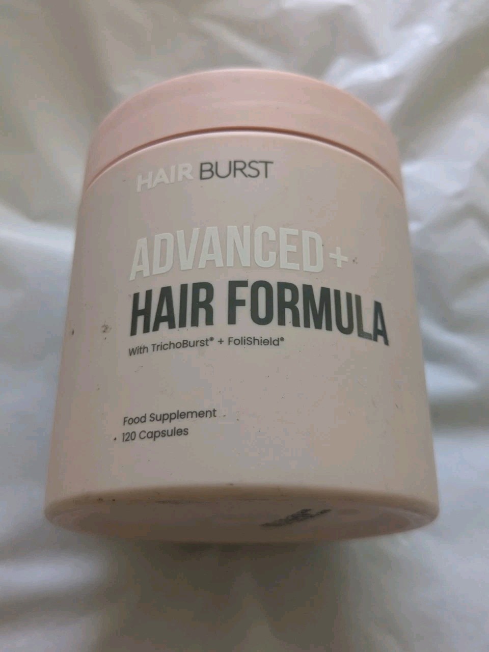 Hair Burst Advanced+ Hair Formula 120 Capsules - imperfect container