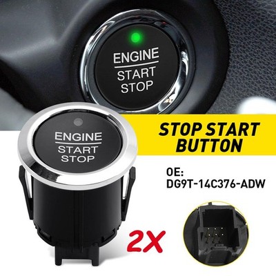 2X Ignition Start Stop Engine Push Button Switch For Ford 2015-2020 Fusion/F150