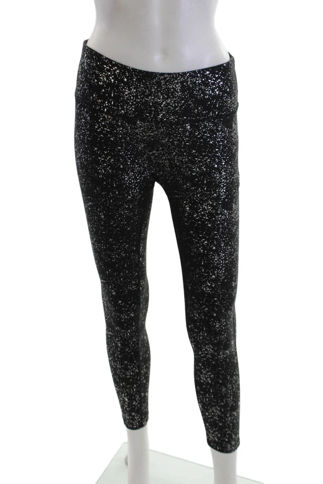 Conjunto de leggings deportivos para mujer Prism negro plateado talla mediana/grande Foto 4 de 4