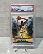 2007 Upper Deck PSA 10 GEM/Mint Kevin Durant Rookie Box Set #11 (RC) NBA Card. rookie card picture
