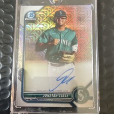 Topps 2022 Bowman Mega Box Chrome Mojo Jonatan Clase Autograph BMA-JC Mariners