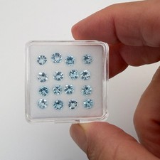 Natural Blue Topaz 5mm Round Faceted 2, 5, 10 or 15 pcs Loose Gemstones